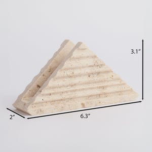 Travertine Napkin Holder, Napkin Holder for table, Cocktail Napkin Holder, Marble Dining Accessories, Stone Tableware image 10