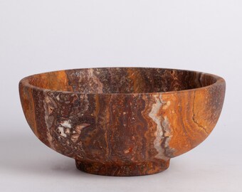 5.9&quot; (15 cm) Terme Travertine Bowl / Travertine Bowl / Centerpiece / Unique Centerpiece / Home Decoration / Home Accessories