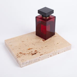 Travertine Rectangle Base, Stone Display, Travertine Base Marble Jewelry Display, Stone Photo Prop, Marble Display Piece, Marble Base