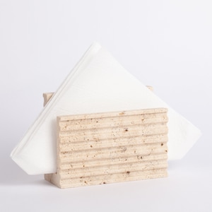 Porta tovaglioli in travertino, porta tovaglioli in marmo, decorazione per la casa, decorazione in marmo, accessori per la casa, accessori in pietra, porta tovaglioli in pietra