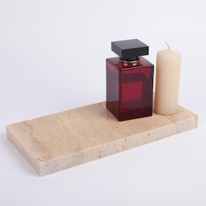 Travertine Rectangle Base, Stone Display, Travertine Base Marble Jewelry Display, Stone Photo Prop, Marble Display Piece, Marble Base