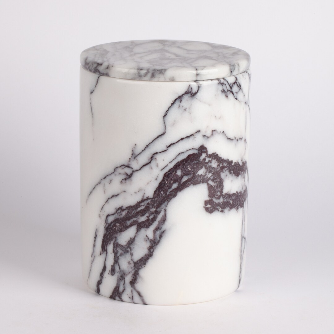 Marble Bathroom Trash Bin / Natural Marble Trash Bin / Stone Bathroom ...