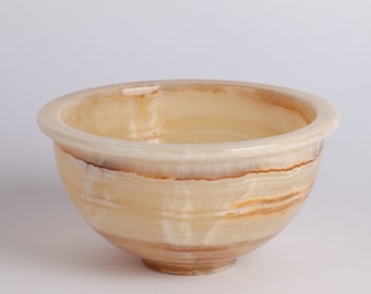 6.3" (16 cm) Yellow Alabaster Bowl