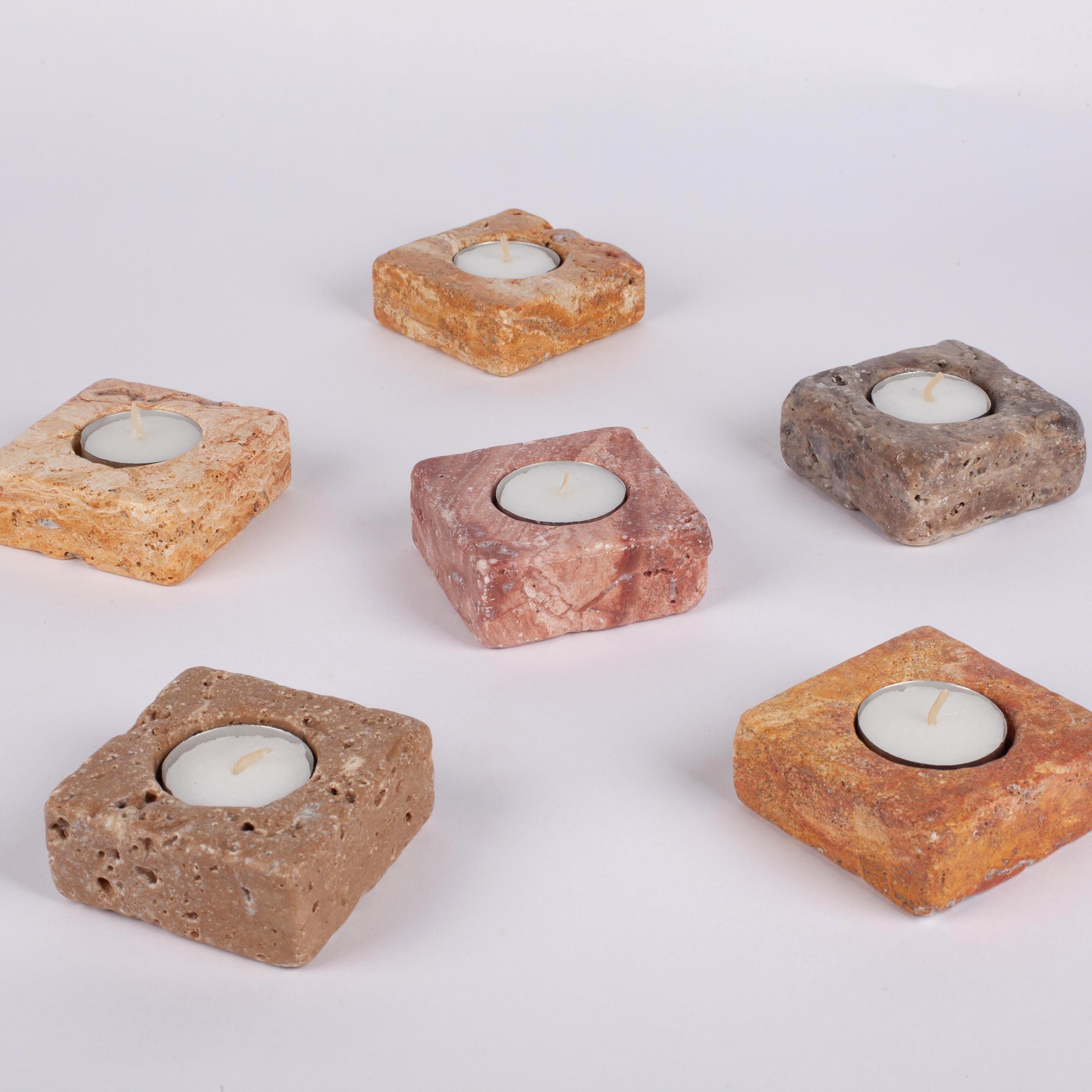 Travertine Candleholder