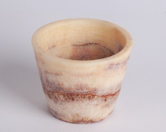 Handgemachte Einzigartige Alabaster Schale, Onyx Schale, Primitive Wohndekoration, Rustikales Wohnaccessoire, Rustikale Schale aus Travertin, Naturstein Schale