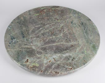 Green & Gray Marble 22"/ 55cm Table-top, Coffee Table, Round Marble Slab, Stone Table-top
