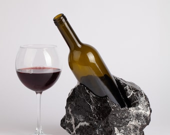 Unique Marble Wine Bottle Holder / Stone Wine Bottle Holder / Stone Wine Holder / Marble Wine Bottle Holder / Wine Holder / Wine Rack