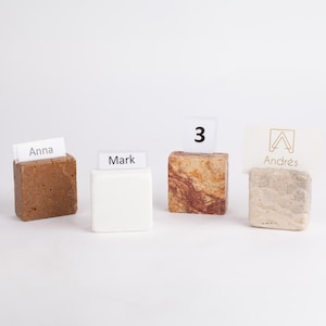 Travertine Card Holder & Candleholder, Marble Menu Holder, Jewelry Display, Name Tag Holder, Wedding Name Tag Holder, Bar Sign,Wedding Place