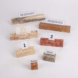 Travertine Card Holder, Marble Menu Holder, Jewelry Display, Name Tag Holder, Wedding Name Tag Holder, Bar Sign, Stone Wedding Place Holders