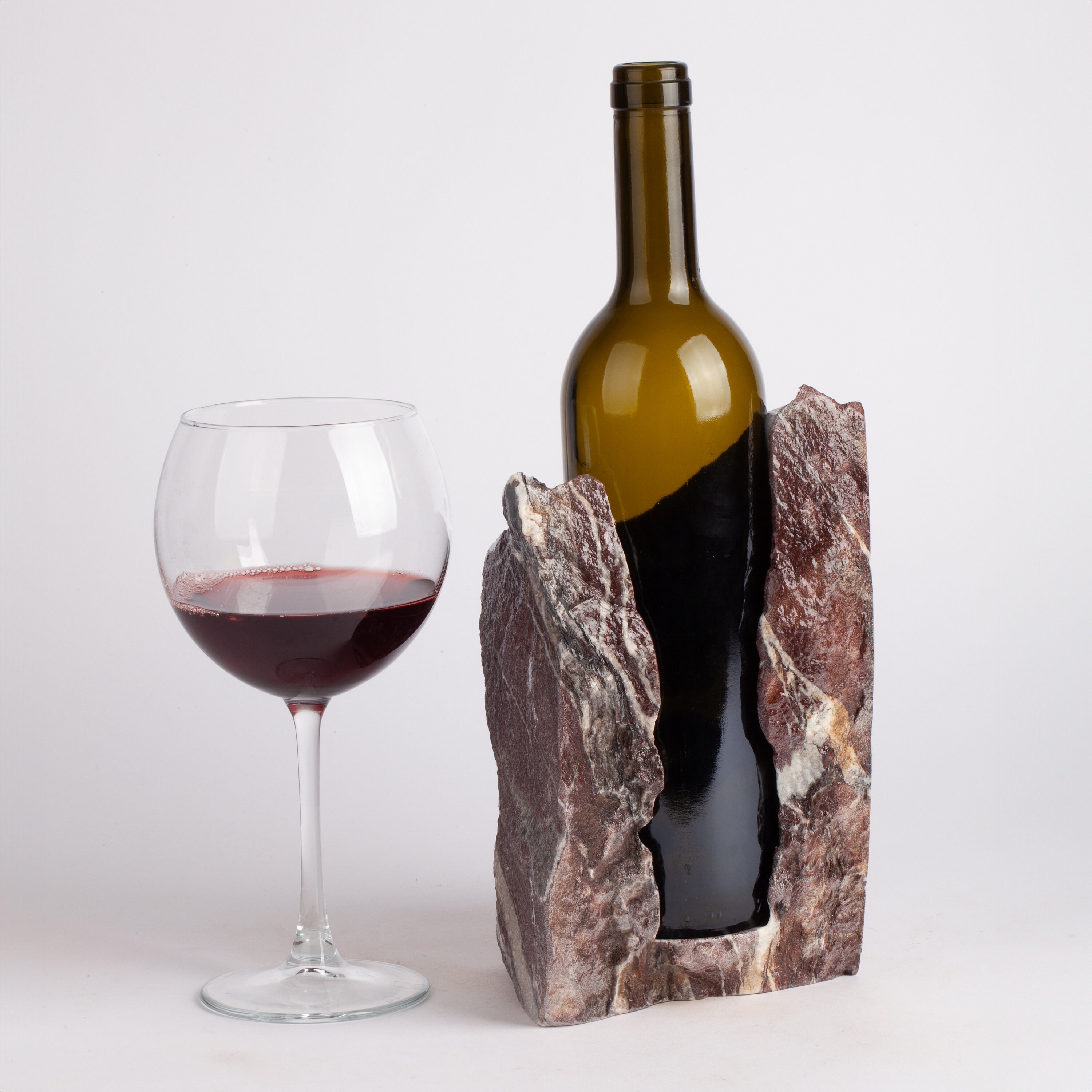 Stone wine bottle holder sale