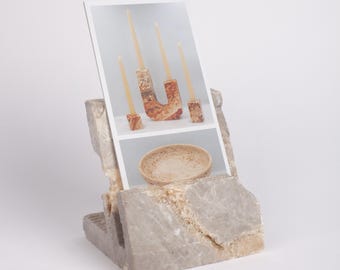 Desert Gray Travertine brochure holder