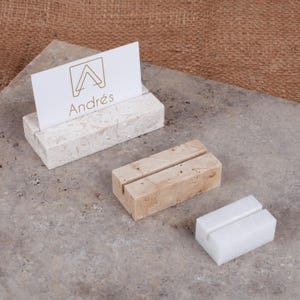 Travertine Card Holder, Marble Card Holder, Wedding Name Tag Holder, Wedding Place Card Holder, Menu Stand, Wedding Table Number Holder