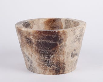 Travertin Schüssel, Rustikale Schüssel, Marmor Schüssel, Handgemachte Schüssel, Naturstein Schüssel, Beige Steinschüssel, Graue Schüssel, Hauptgeschenk, Hauptdekoration