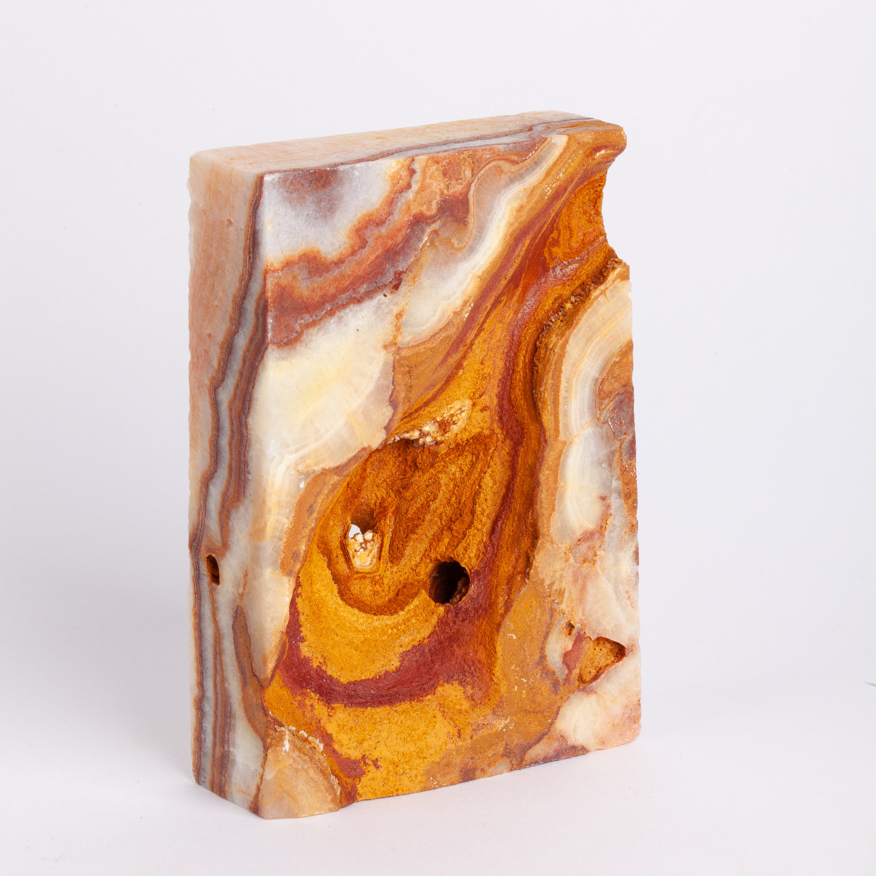 Natural Travertine & Onyx Fragment Jewelry Display Stone Prop | 3.3" X 5.1" 1.2"