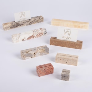 Travertine Card Holder, Marble Menu Holder, Jewelry Display, Name Tag Holder, Wedding Name Tag Holder, Bar Sign, Stone Wedding Place Holders