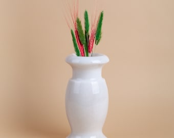 Vaso de mármore esculpido à mão, vaso de pedra branca ou preta.