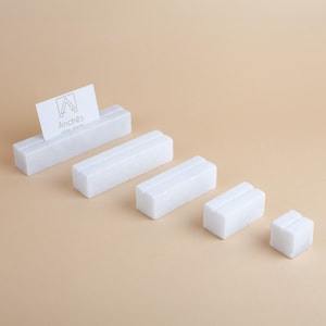 Porte-cartes en marbre blanc, Support pour menu en marbre, Présentoir à bijoux en marbre, Décoration de mariage en marbre, Porte-nom de mariage, Places de table en pierre pour mariage