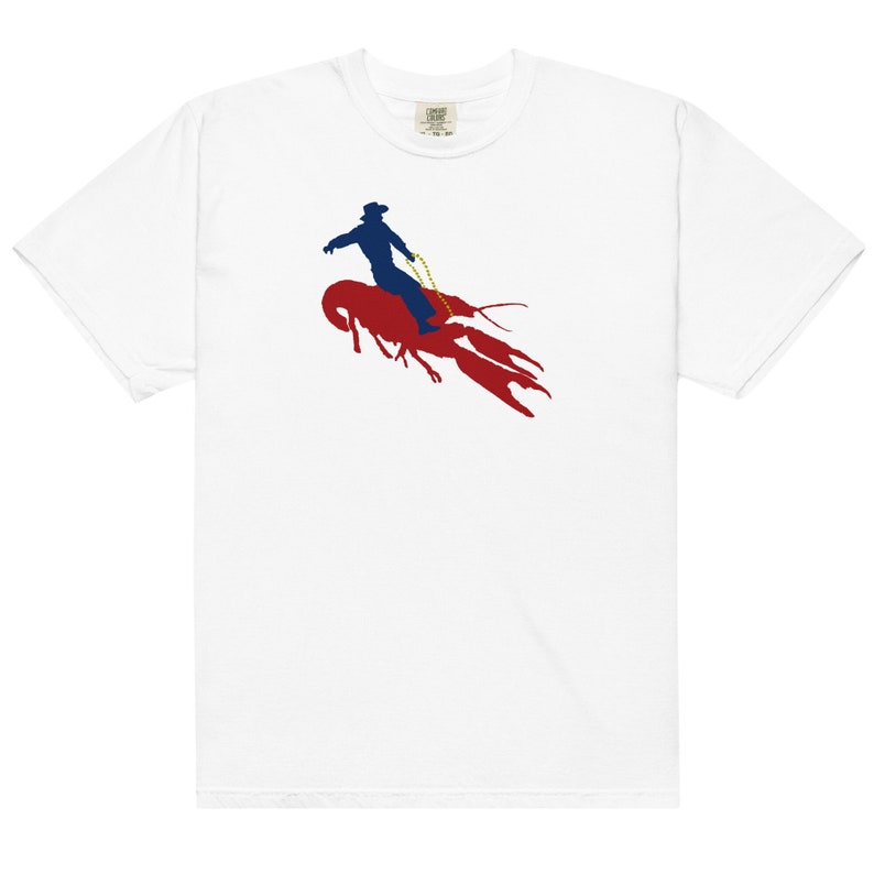 Cowboy Riding Crawfish - Heavyweight T-shirt - Etsy