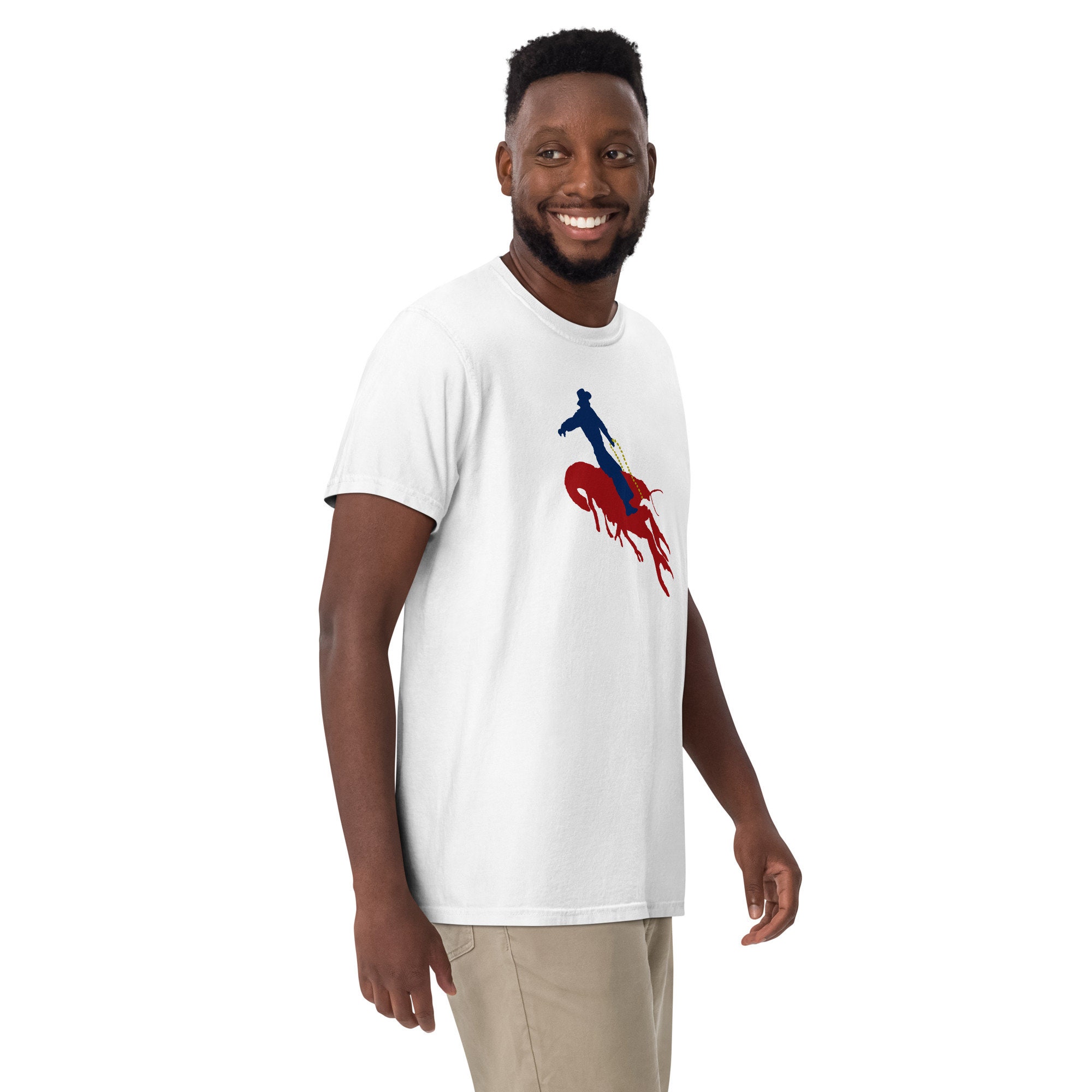 Cowboy Riding Crawfish - Heavyweight T-shirt - Etsy