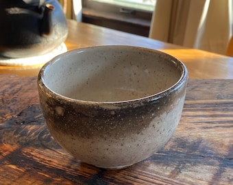 wood-fired stoneware pottery bowl