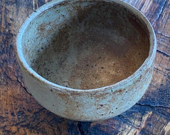 wood-fired stoneware pottery bowl