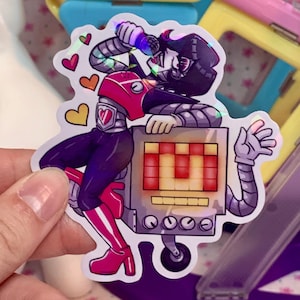 Holographic Mettaton Sticker
