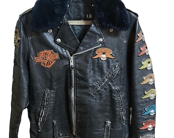 Vintage Harley Davidson Leather Jacket - Etsy