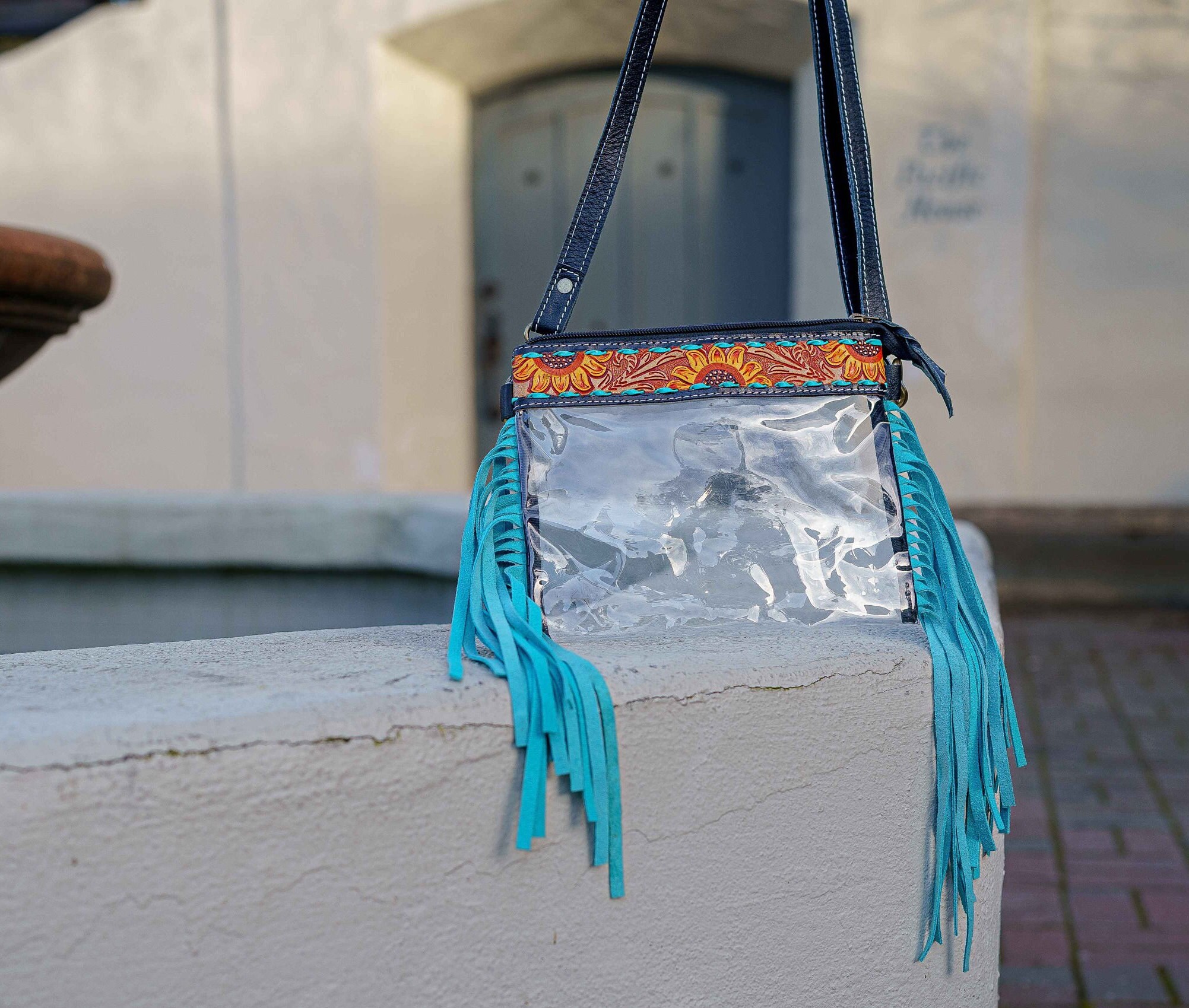 Western Crossbody Clear Bag