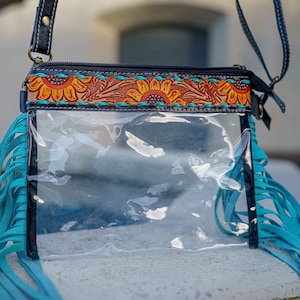 Western Clear Crossbody purse - Stadium Approved