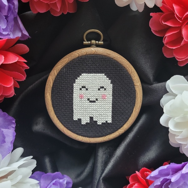 Ghost - Cross Stitch PDF Pattern  - Halloween, Spooky, Gothic, Cute, Creepy Cute, Decor, Halloween Decor, Haunted, Spirits