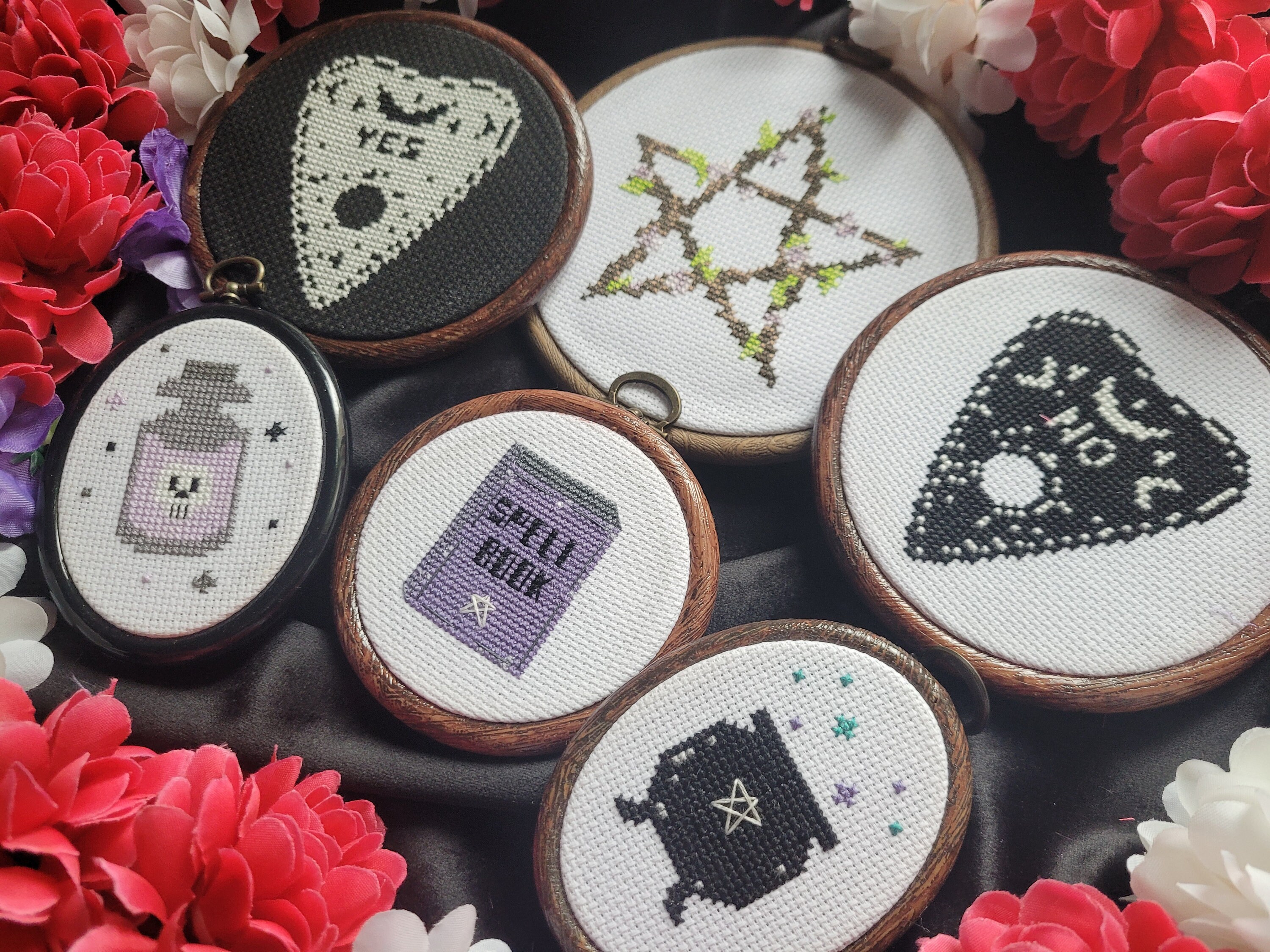 Witches Collection Cross Stitch Pattern Halloween Spooky Etsy