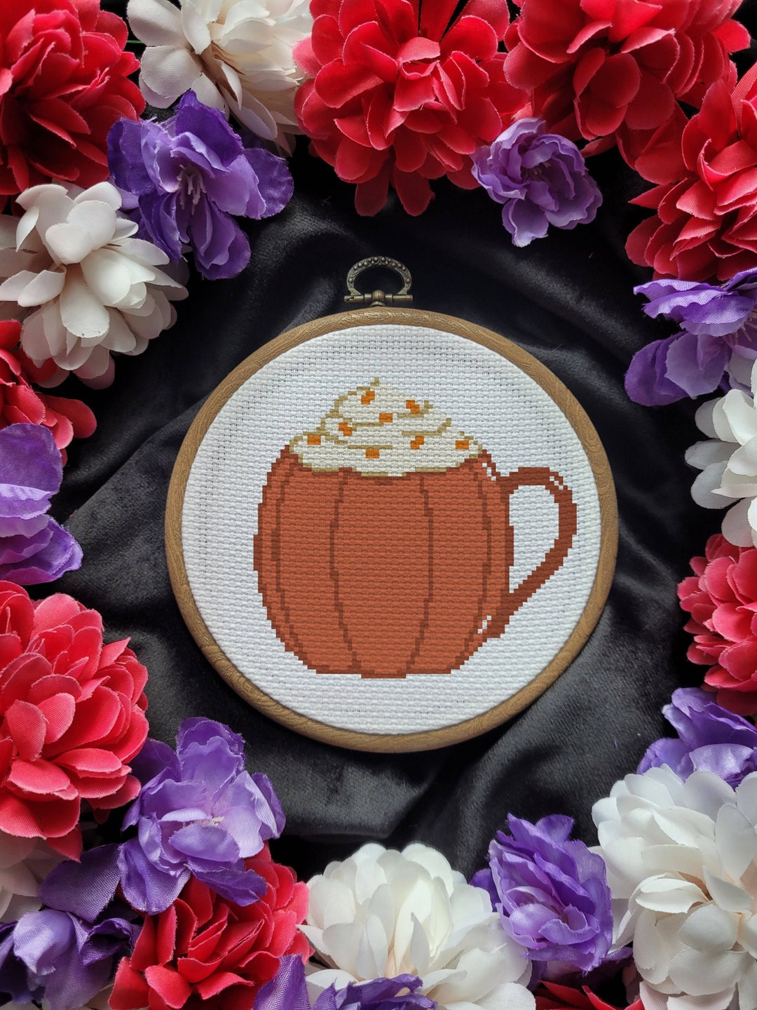 Pumpkin Mug - Cross Stitch Pattern - Halloween, Spooky Decor, Cute ...