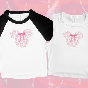 Minnie Coquette Baby tee, Mickey Pink Bow, Disney Graphic baby tee