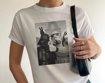Star wars baby tee, Storm Trooper Darth 90s tee, Darth Vader girls tee, Star Wars Crop, Paris star wars