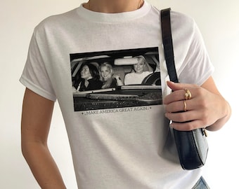 Paris Make America Great, Y2k Baby-T-shirt, Hilton Crop Tank, Paris Baby-T-shirt, America-T-shirt voor dames