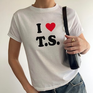 I love T.S baby tee, Eras Baby Tee, Taylor Graphic Womens Tee, Love T.S. Crop, Crop tank top Y2K