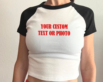 Custom Baby Tee, Womens Raglan Team , Sports cheer custom, Coquette personalized, Micro Rib Baby tee, College team mascot aesthetic