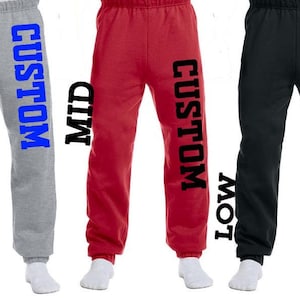 Pantalones deportivos universitarios personalizados, Pantalones con tu diseño, Pantalones deportivos con tu logotipo, Chándal unisex personalizado, Pantalones universitarios personalizados, Chándales de tu equipo