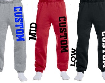 Custom College Sweatpants, Team Athlete Your Gym design pants, logo sweatpants, Custom Unisex Sweatsuit, University Personalized Pants