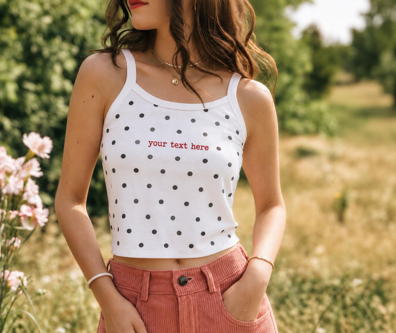 Polka Dot Cami Top - Etsy