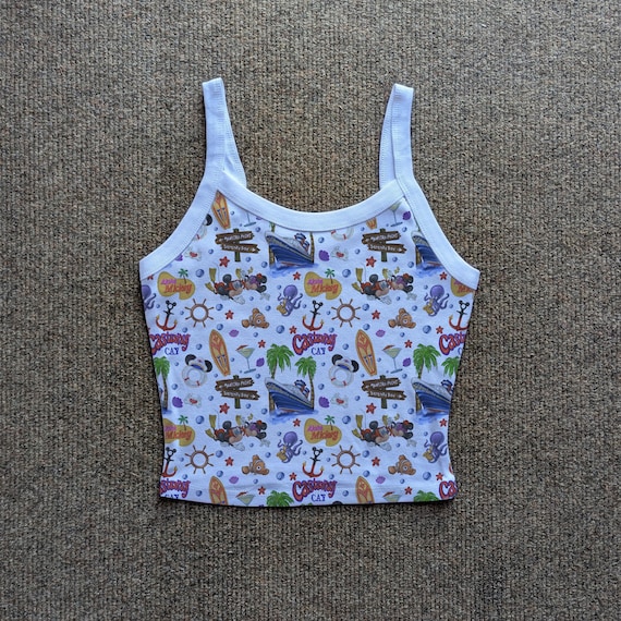 Disney Cruise Crop Tank, Magic Wish Fantasy Womens Shirt, Mickey Seas, Mouse Ocean, Womens WDW Walt Disney summer tank, Retro Cruiseship