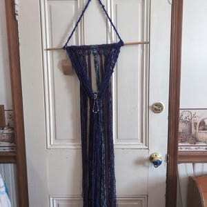 Macrame wall hanging - shades of blue and purple