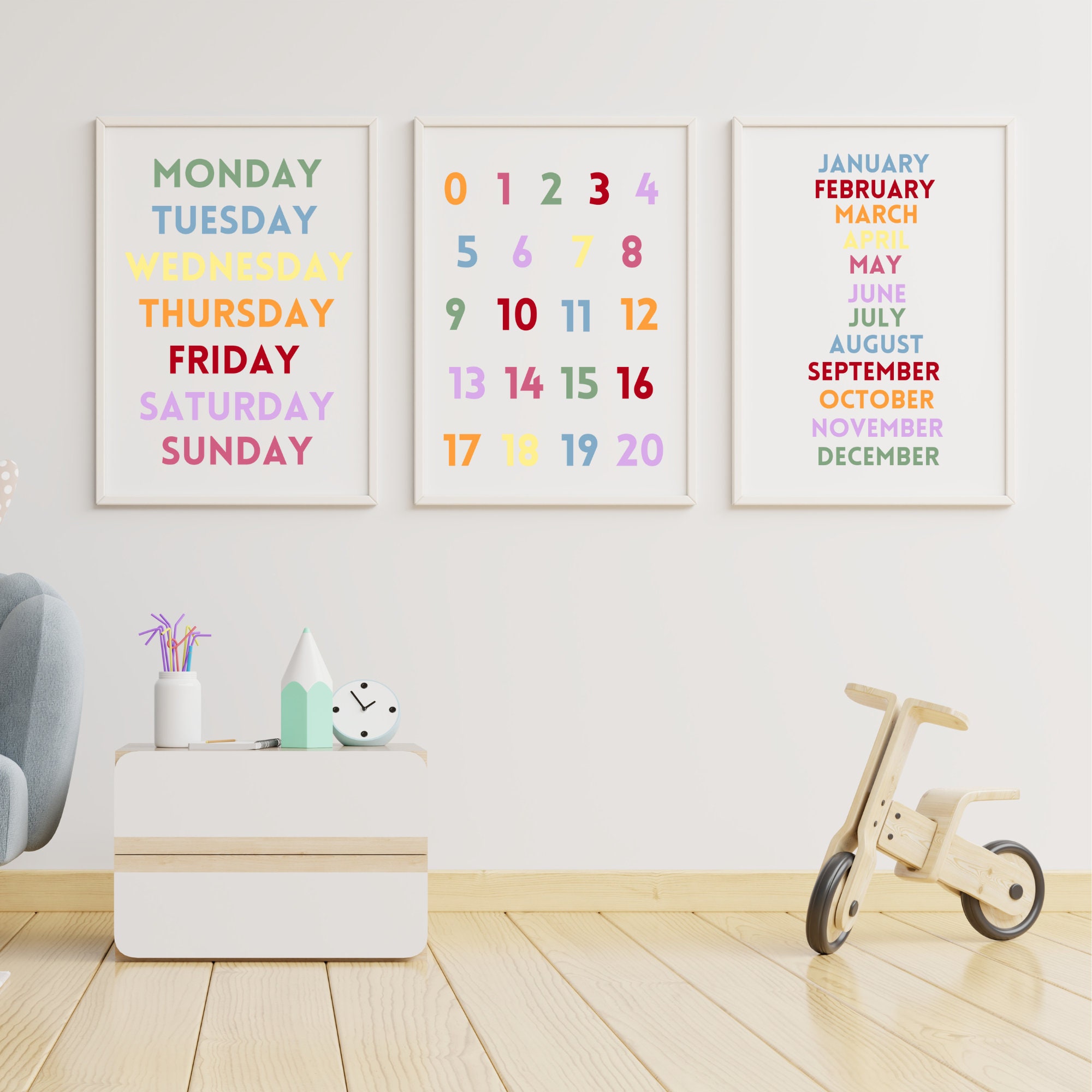 Children's Educational Prints Home Education Posters Etsy