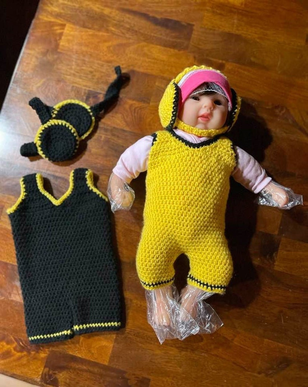 Crochet Baby Wrestling Singlet and Headgear Made to Order Etsy