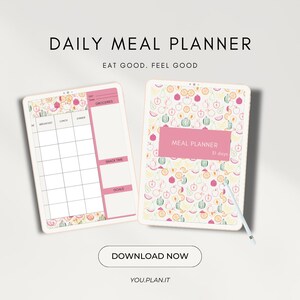 Daily Meal Planner Meal Plan Printable Template Digital - Etsy