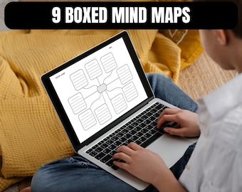 10 Mind Maps Planners for Notes, Printable&Digitally Editable Mind Map Templates, Visual Mind Map for Brainstorming Ideas, Project Template