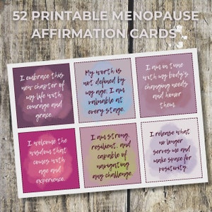 EMPOWERING MENOPAUSE AFFIRMATION CARDS