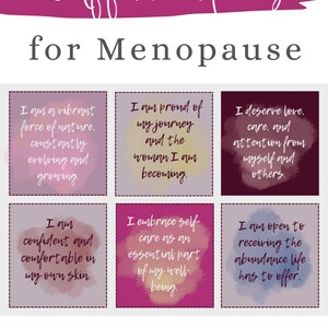 52 Empowering Menopause Affirmation Cards Printable Positive Manifestations Women's Wellness Emotional Balance Digital Download image 5