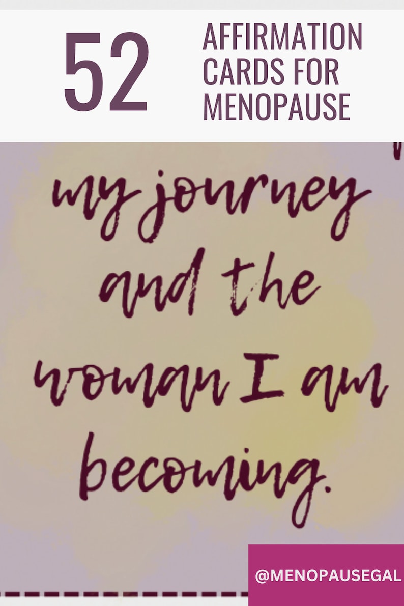 52 Empowering Menopause Affirmation Cards Printable Positive Manifestations Women's Wellness Emotional Balance Digital Download image 8