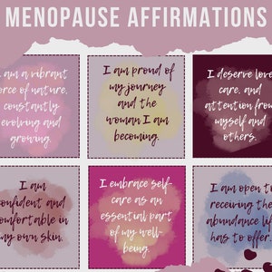 52 Empowering Menopause Affirmation Cards Printable Positive Manifestations Women's Wellness Emotional Balance Digital Download image 10